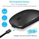 Бездротова мишка LEAPEST Dual Mode Black — преміум миш Bluetooth 5.1 + 2.4 ГГц з адаптером Type-C для MacBook, iPad та ПК