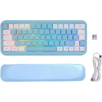 Бездротова ігрова клавіатура KOLMAX 60%, надкомпактна 2.4G акумуляторна RGB-ігрова клавіатура, зі знімною підсвічуванням для зап'я