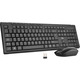 Бездротовий комплект клавіатура та миша Rii RK211 Black: Повнорозмірна, безшумна, 2.4ГГц, для ПК, Mac та Smart TV