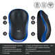 Бездротова миша Logitech M185 Blue оптична комп'ютерна мишка 1000 DPI з USB нано-приймачем для ноутбука та ПК Синя