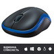 Бездротова миша Logitech M185 Blue оптична комп'ютерна мишка 1000 DPI з USB нано-приймачем для ноутбука та ПК Синя