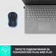 Бездротова миша Logitech M185 Blue оптична комп'ютерна мишка 1000 DPI з USB нано-приймачем для ноутбука та ПК Синя
