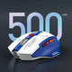 Миша бездротова INPHIC F9-mecha з підключенням USB 2.4ГГц та 2400DPI white-blue