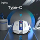 Миша бездротова INPHIC F9-mecha з підключенням USB 2.4ГГц та 2400DPI white-blue
