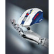 Миша бездротова INPHIC F9-mecha з підключенням USB 2.4ГГц та 2400DPI white-blue
