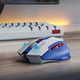 Миша бездротова INPHIC F9-mecha з підключенням USB 2.4ГГц та 2400DPI white-blue
