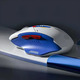 Миша бездротова INPHIC F9-mecha з підключенням USB 2.4ГГц та 2400DPI white-blue