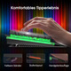 Ігрова клавіатура Vollion RGB мультимедійне керування, ергономічна, тихі клавіші, 19 клавіш з функцією Anti-Ghosting