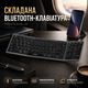 Складана бездротова Bluetooth клавіатура Seenda з цифровим блоком повнорозмірна портативна міні клавіатура чорна