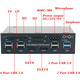 Мультимедійна панель для ПК Tecmebius TCC-QL5E 5.25" — Хаб USB 3.0/2.0, SATA/e-SATA, Картридер 5-в-1, Audio-панель, Чорна