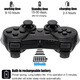 Бездротовий ігровий контролер Diswoe для PlayStation 3 та ПК — Bluetooth Геймпад, Double Shock, 6-осьовий гіроскоп, Чорний