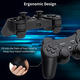 Бездротовий ігровий контролер Diswoe для PlayStation 3 та ПК — Bluetooth Геймпад, Double Shock, 6-осьовий гіроскоп, Чорний