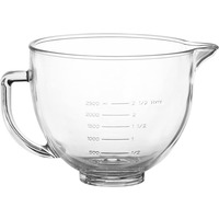 Скляна чаша для змішування, сумісна з міксерами KitchenAid з похилою головкою об'ємом 4,5 та 5л, скляна чаша для змішування