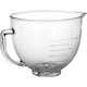 Скляна чаша для змішування, сумісна з міксерами KitchenAid з похилою головкою об'ємом 4,5 та 5л, скляна чаша для змішування