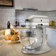 Скляна чаша для змішування, сумісна з міксерами KitchenAid з похилою головкою об'ємом 4,5 та 5л, скляна чаша для змішування