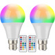 Світлодіодні RGB-лампи B22 A19 зі зміною кольору з дистанційним керуванням, 10-ватні