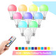 Світлодіодні RGB-лампи B22 A19 зі зміною кольору з дистанційним керуванням, 10-ватні