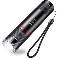 Тактичний ліхтарик Blukar акумуляторний LED, надяскравий з фокусуванням, USB, 4 режими, міцний алюмінієвий корпус