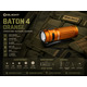 Ліхтар Olight Baton 4 Orange — Потужний EDC ліхтарик 1300 лм, дальність 170 м, магнітна зарядка, IPX-8, акумуляторний