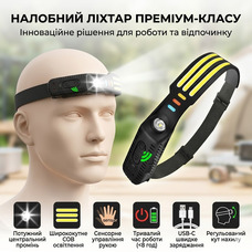 Налобний ліхтар Ruideas White — світло, яке рухається з тобою. Свобода рук, максимум яскравості та контроль одним жестом