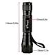 Ліхтарик WF-501B з 3 режимами CREE XPE-Q5 395-410 + чорна кобура для пістолета + повний комплект з акумулятором 18650