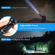 Уцінка Ручний ліхтар Phixton T04 Flashlight 5000 Lm масштабування/ водонепроникний/ ударостійкий Black