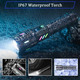 Акумуляторний тактичний ліхтар Jayxinli F15 1 000 000 Lm: LED, РК-дисплей, PowerBank, IP67, 5000 mAh (Чорний)