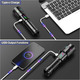 Акумуляторний тактичний ліхтар Jayxinli F15 1 000 000 Lm: LED, РК-дисплей, PowerBank, IP67, 5000 mAh (Чорний)