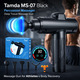 Перкусійний масажер Tamda MS-07 Black: Професійний масажний пістолет для всього тіла, 30 режимів, 8 насадок