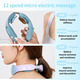 Імпульсний масажер для шиї Smart Neck Massager K05 Blue з підігрівом — бездротовий мікрострумовий масажер, 4 режими