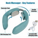 Імпульсний масажер для шиї Smart Neck Massager K05 Blue з підігрівом — бездротовий мікрострумовий масажер, 4 режими