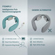 Імпульсний масажер для шиї Smart Neck Massager K05 Blue з підігрівом — бездротовий мікрострумовий масажер, 4 режими