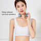 Імпульсний масажер для шиї Smart Neck Massager K05 Blue з підігрівом — бездротовий мікрострумовий масажер, 4 режими