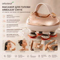 Масажер для голови Arboleaf CM11E з підігрівом 47°C, бездротовий, IPX7, акумуляторний, 360° розминальний масаж для голови, шиї