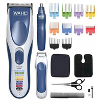 Бездротовий набір для стрижки волосся Wahl Colour Pro 3-в-1 - акумуляторна машинка для стрижки волосся з кольоровими гребінцями