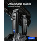 Набір для стрижки GLAKER HairMaster 2-в-1: професійна машинка 11S + тример 13F, метал, LED, 14 насадок, 2000 mAh