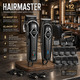 Набір для стрижки GLAKER HairMaster 2-в-1: професійна машинка 11S + тример 13F, метал, LED, 14 насадок, 2000 mAh