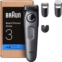 Тример для бороди та вусів Braun BT3525 Тример для бороди Braun серії 3, +4 інструменти для укладання, надгостре лезо 50 хв роботи
