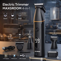 Професійний тример MAXGROOM 4-в-1: універсальний набір для стрижки бороди, волосся, тіла та носа, IPX6, USB
