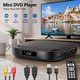 Міні-DVD-плеєр Desobry HDMI 1080P HD: Компактний мультизонний програвач для Smart TV, USB, TF, AV, Чорний
