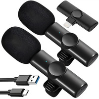 Комплект мікрофонів петличних Bluetooth мікрофон петличний з шумопоглинанням 2 шт (Type-C)