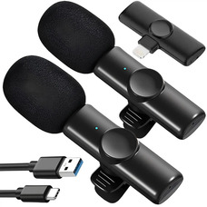 Комплект мікрофонів петличних Bluetooth мікрофон петличний з шумопоглинанням 2 шт (Type-C)