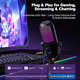 USB-мікрофон для комп'ютерних ігор: конденсаторний мікрофон RGB для геймерів зі стійкою - мікрофон для запису для комп'ютера