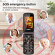 Уцінка Мобільний телефон для літніх людей GUWET G739 Red: Великі кнопки, SOS-кнопка, 1600 мАг