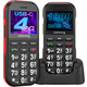 Мобільний телефон для літніх людей ukuu T190 Black: 4G VoLTE, великі кнопки, SOS, акумулятор 1800 мАг, док-станція USB-C