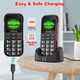 Мобільний телефон для літніх людей ukuu T190 Black: 4G VoLTE, великі кнопки, SOS, акумулятор 1800 мАг, док-станція USB-C