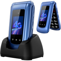 Мобільний телефон uleway 4G з великими кнопками для літніх людей простий у використанні, розкладний телефон для старших людей