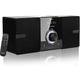 Музичний центр Hi-Fi мікросистема LONPOO LP-886: CD-плеєр, Bluetooth, USB, FM-радіо, 30 Вт, DSP, Пульт ДК, Black