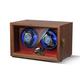 Скринька для автопідзаводу годинників / Віндер / Watch Winder / Ротомат Newaner 2 слоти, дерев’яний корпус, тихий мотор, LED