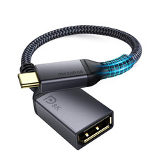 Адаптер Maxonar USB C на DisplayPort 8K@60Hz DP1.4 4K@60Hz/144Hz/120Hz 5K@60Hz 2K@240Hz Адаптер Thunderbolt 3 на DisplayPort HBR3